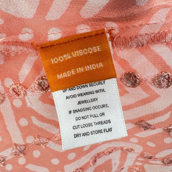 Oliphant Dress Flirty Long Balloon Sleeve Short‎ Bali Pink Women's Size XS NWT - Picture 8 of 9